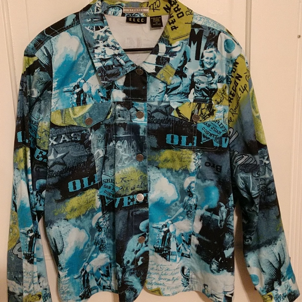 ELCC Woman Stretch Jacket, 2X, Vintage design